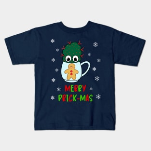 Merry Prick Mas - Small Cactus With Red Spikes In Christmas Mug Kids T-Shirt